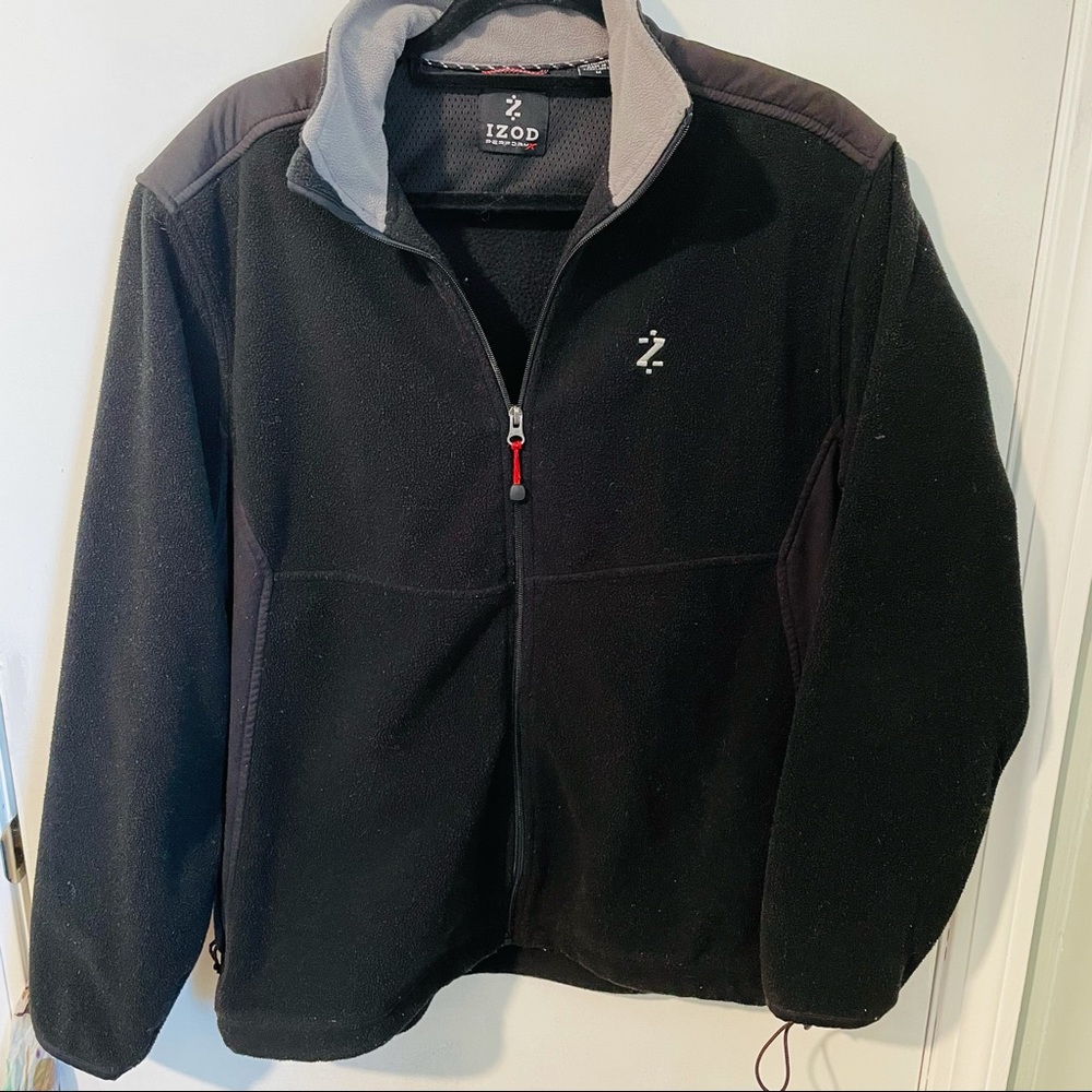 IZod Black Zip Up Fleece